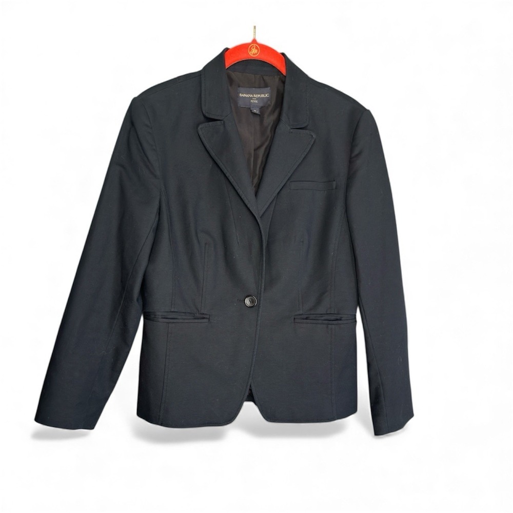 Banana Republic Classic Blue Gray Blazer Women's Size 8P Professional Office‎